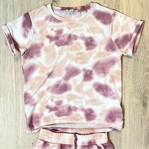 Jessica Simpson 2-Piece Tie Dye Shirt Jogger Pant Set